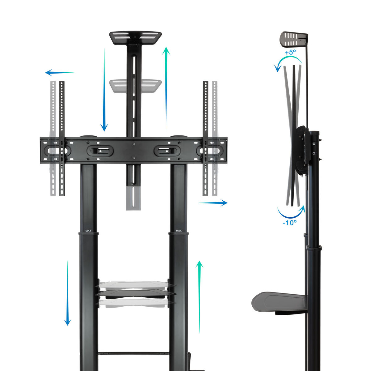 Support de TV TooQ ZEUS 60" 100" 100 kg